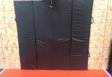 BestMassage Black New 4’x8’x2″Thick Folding Panel Gymnastic Mat Review Gym Wall Basketball Mat