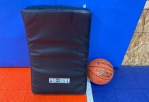 Pro Down Collegiate Blocking Shield Black Review Pro Down Blocking Pad Front